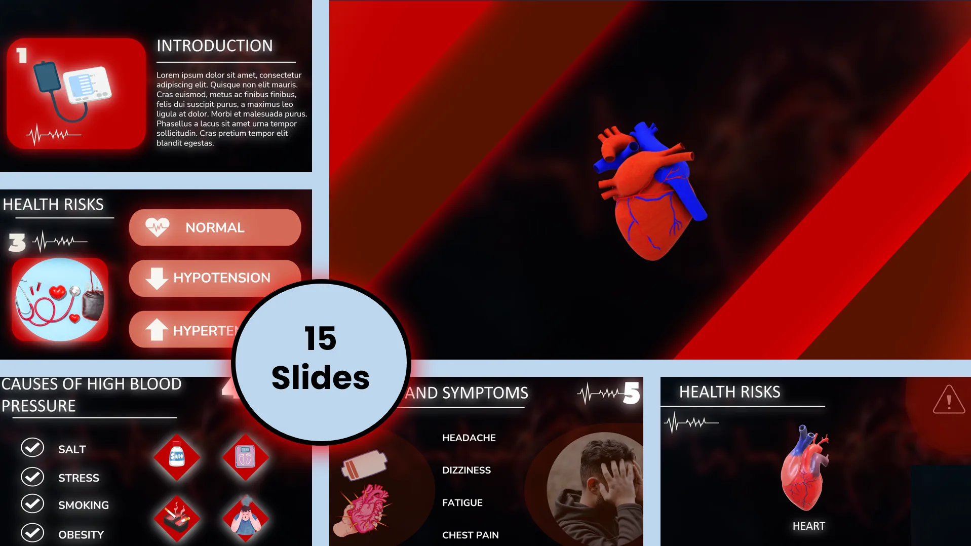 Human Heart PowerPoint Template | Editable PPT PowerPoint template preview