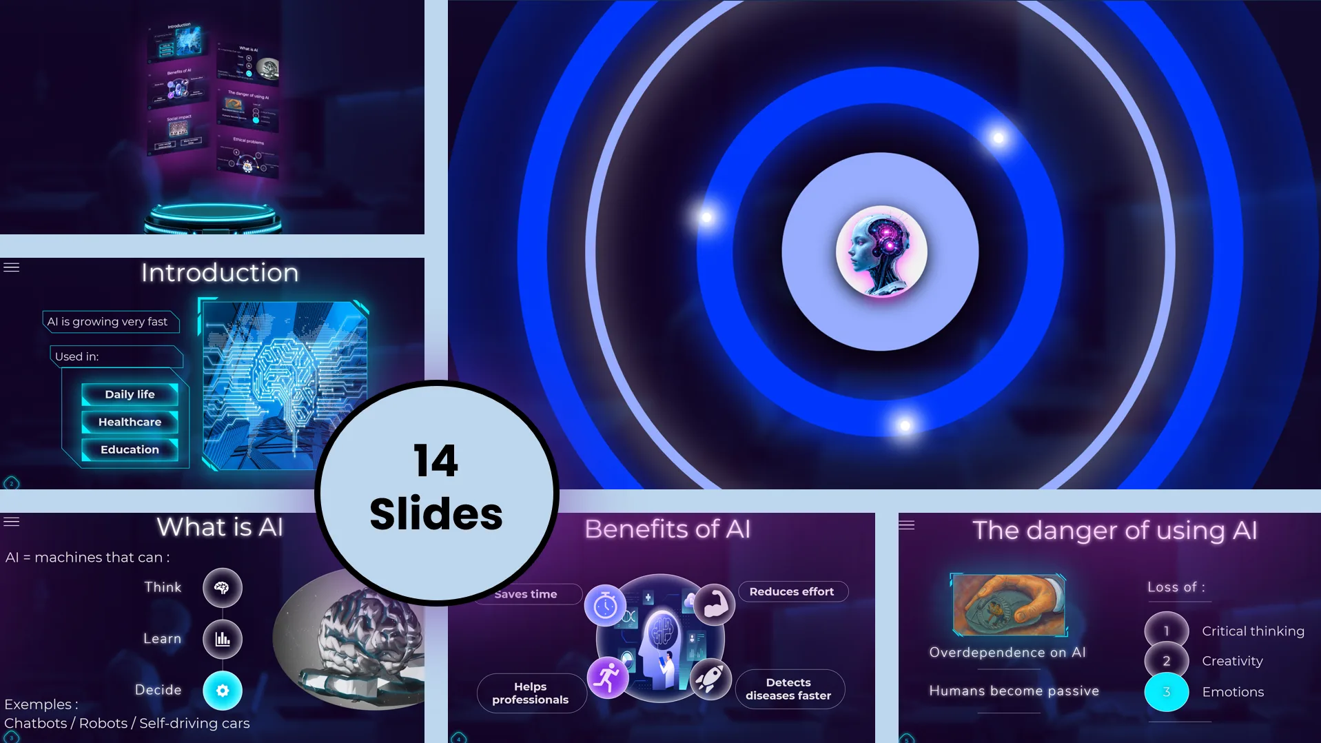 Artificial Intelligence PowerPoint Template | Editable PPT PowerPoint template preview
