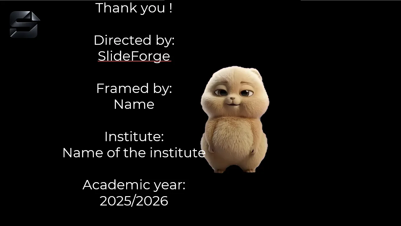 Thank You Ending Slide Template PowerPoint template preview